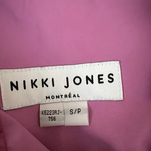 NWT Nikki Jones Invisiprint Raincoat SZ SMALL Pink Yellow Trim Magic Print Rain - Picture 4 of 4